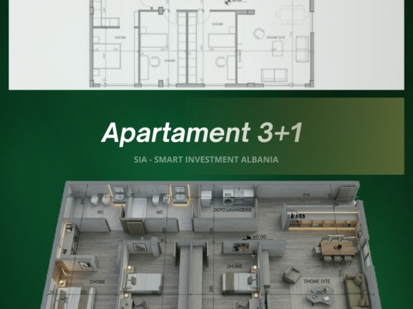 apartament ap1 ne farke tirane