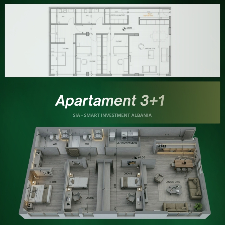 apartament ap1 ne farke tirane